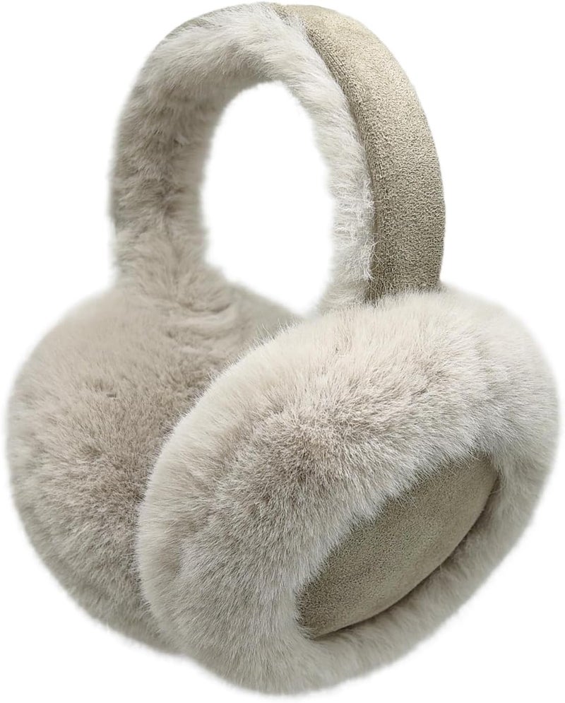 Kedofe Ear Muffs for Winter Women Foldable Fuzzy Cold Outdoor Earmuffs Soft Faux Furry Ear Warmers Covers - Image 1
